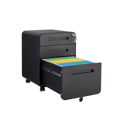 3 Drawer Mobile Filing Cabinet, Simple Style Multi-functional Locker