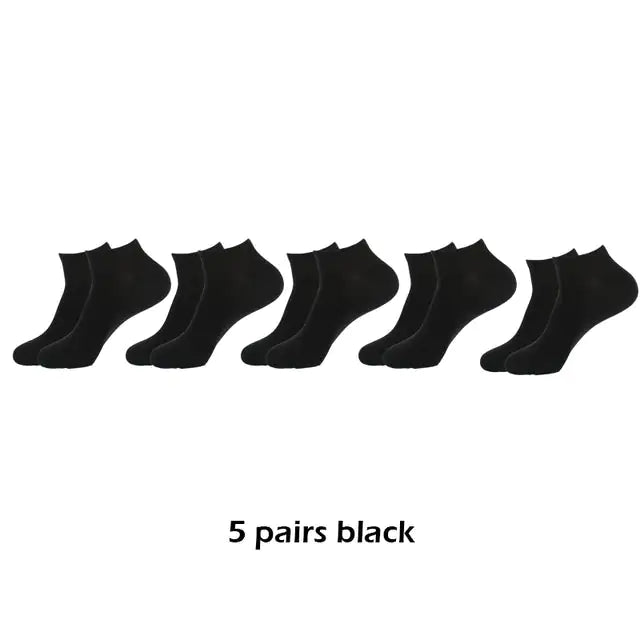 10 Pairs Men's Breathable Ankle Socks Cotton, White, Grey, Black