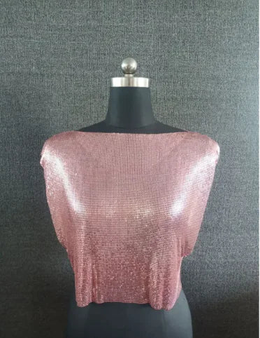 Women's Sequin Metallic Top