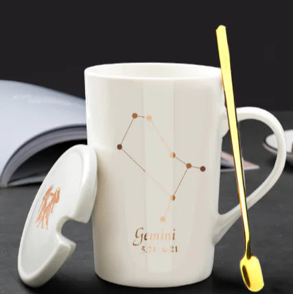 12 Constellations Creative Mugs With Spoon