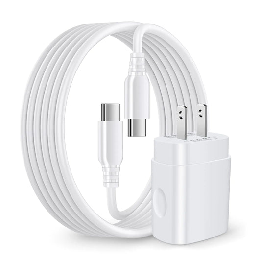 25W Samsung USB-C Super Fast Charger Type C Wall Charger Block with 9FT Android Phone Charger Cable for iPhone 15 Pro Max Samsung Galaxy A54/S23 Ultra/S23/A14/A34/A23/A13/S22/S21 FE/A53/A04s/Z Fold 5
